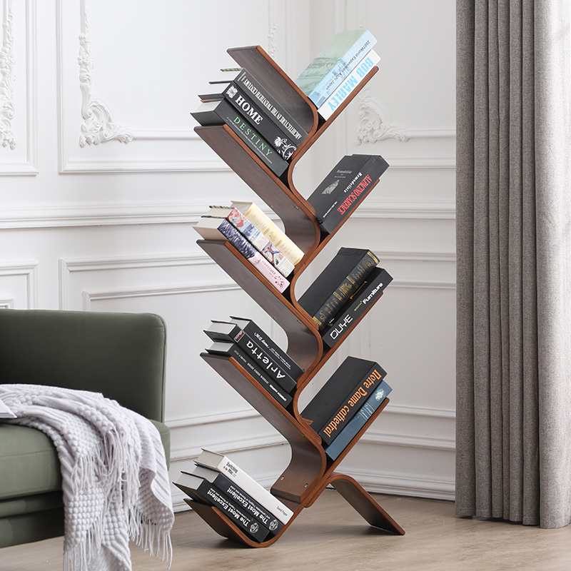 Walnut Color Bookcase Bookshelf