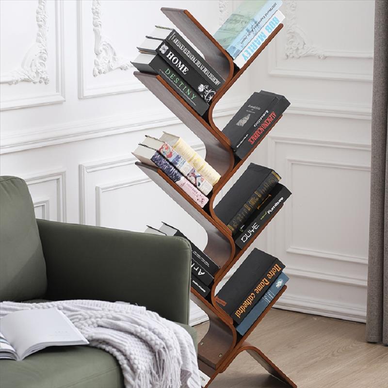 Walnut Color Bookcase Bookshelf