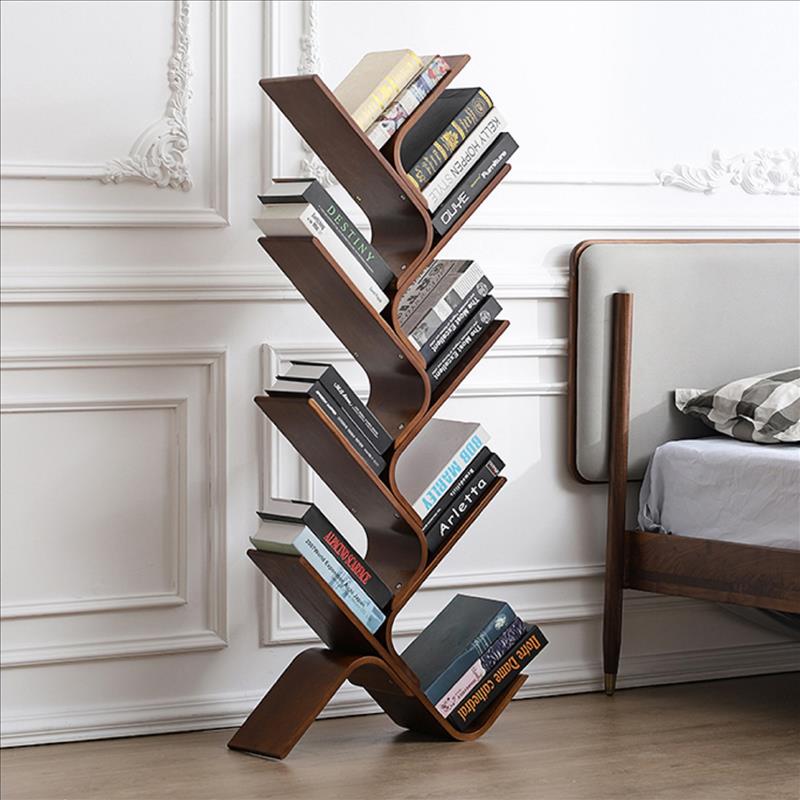 Walnut Color Bookcase Bookshelf