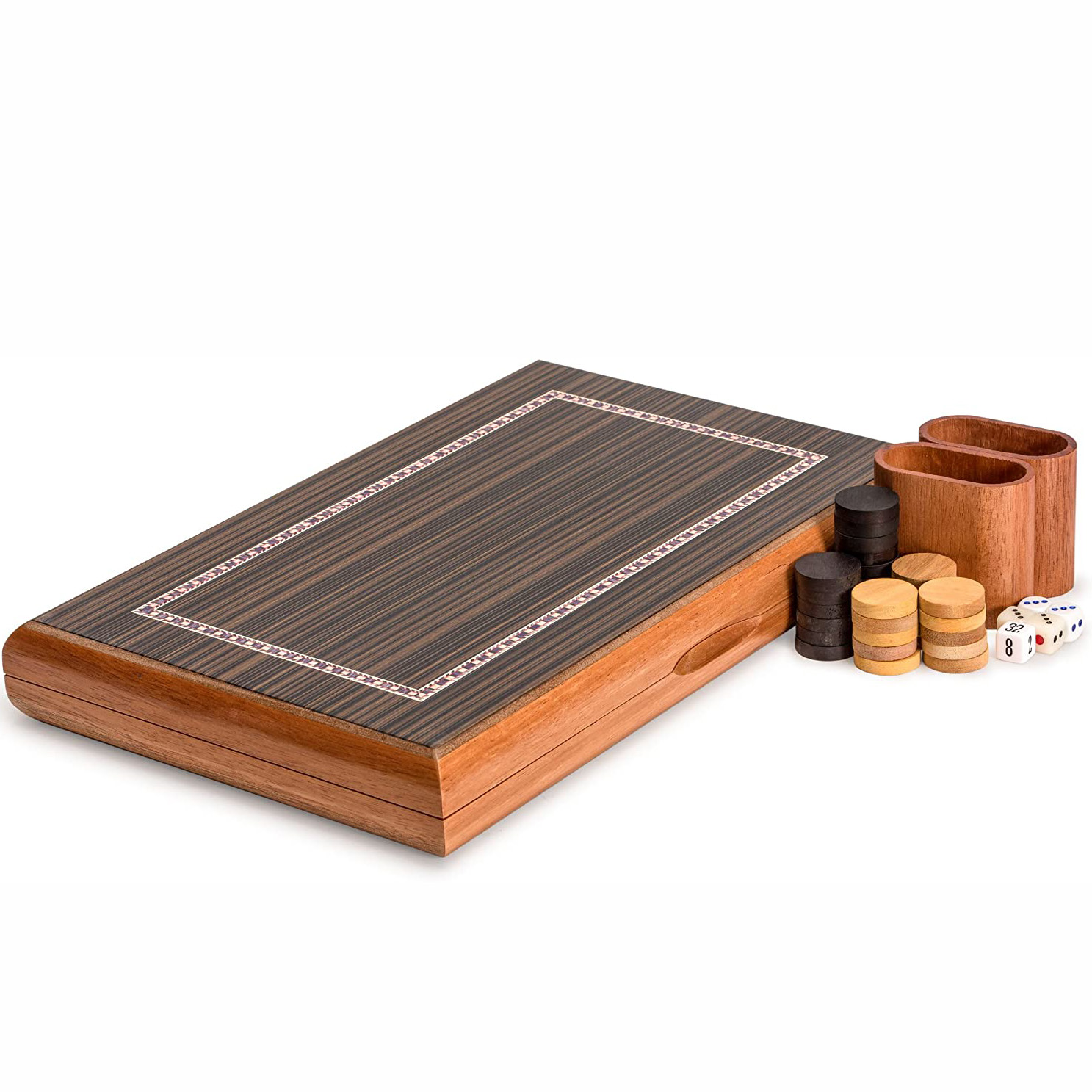 Wooden Board Game with Chesses Set