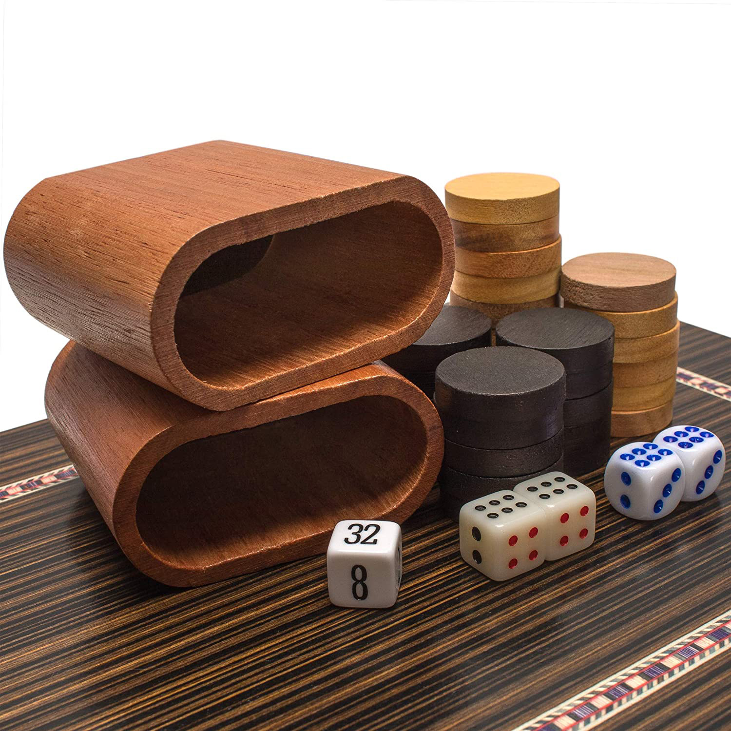 Wooden Board Game with Chesses Set