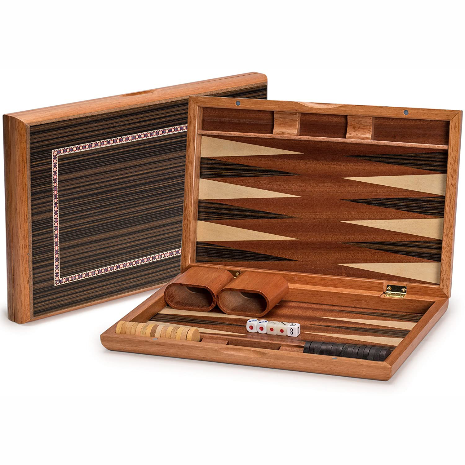 Wooden Board Game with Chesses Set