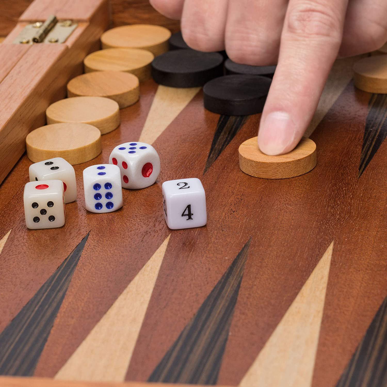 Wooden Board Game with Chesses Set