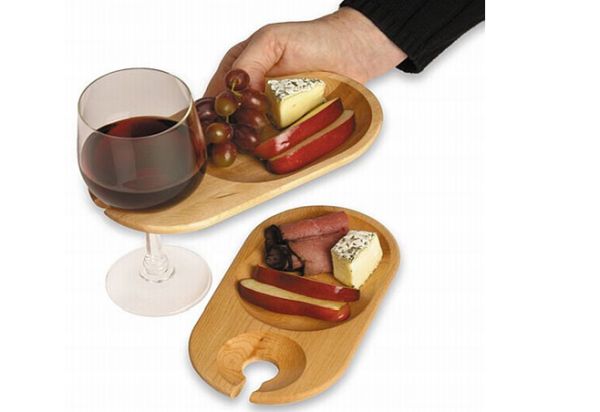Food grade Wooden Serving Tray cocktail plates