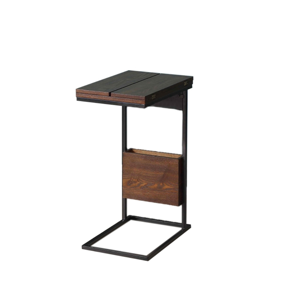 Foldable Side Table with Charge Station