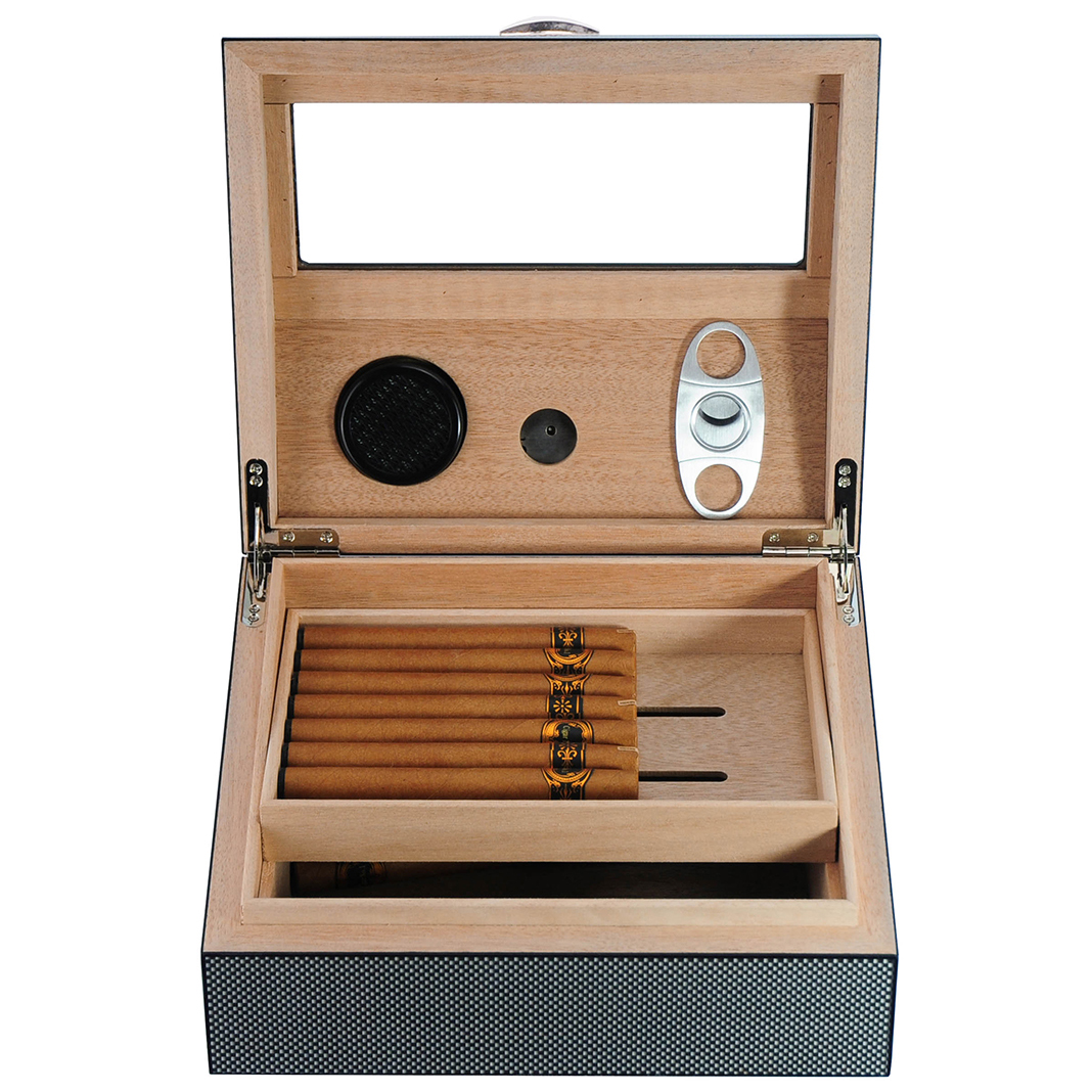 carbon fiber grain wood Cigar humidor