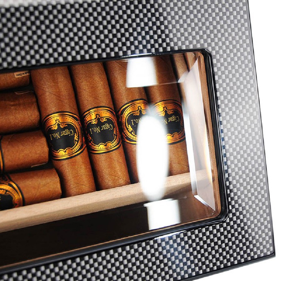 carbon fiber grain wood Cigar humidor