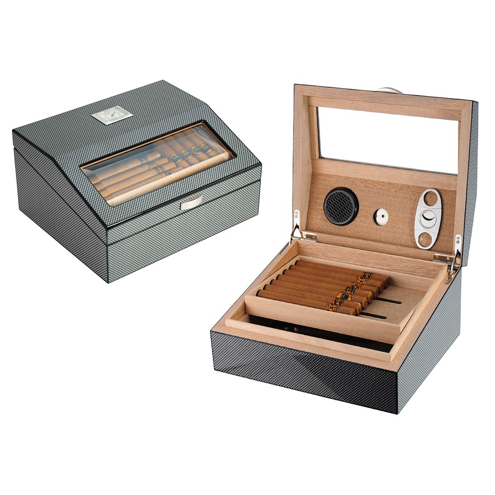 carbon fiber grain wood Cigar humidor