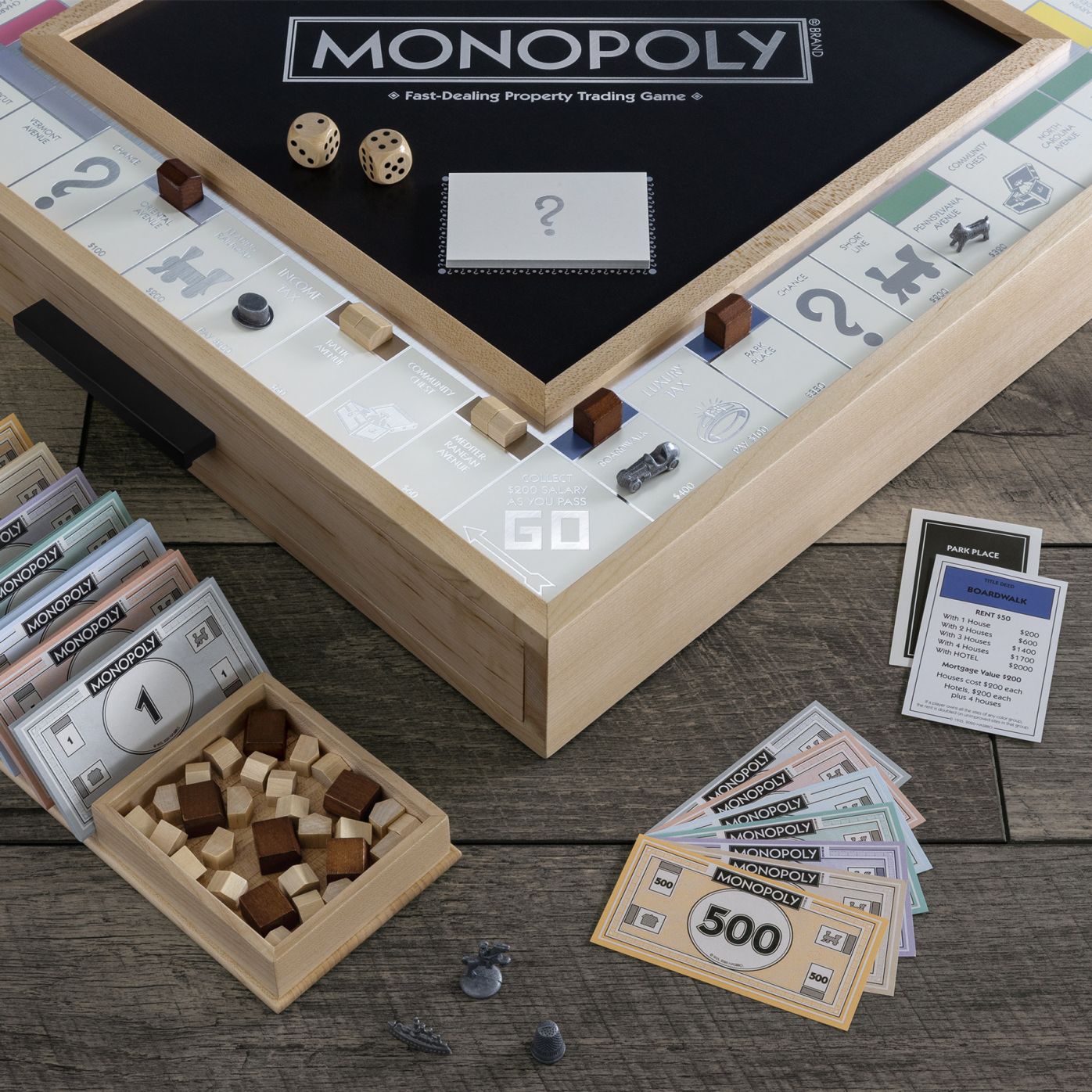 Natural color desk top board game Monopoly