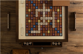 Desk top crossword  board game with turntable