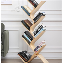 Natural Wood Bookshelf Bookcase