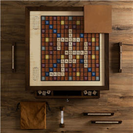 Desk top crossword  board game with turntable